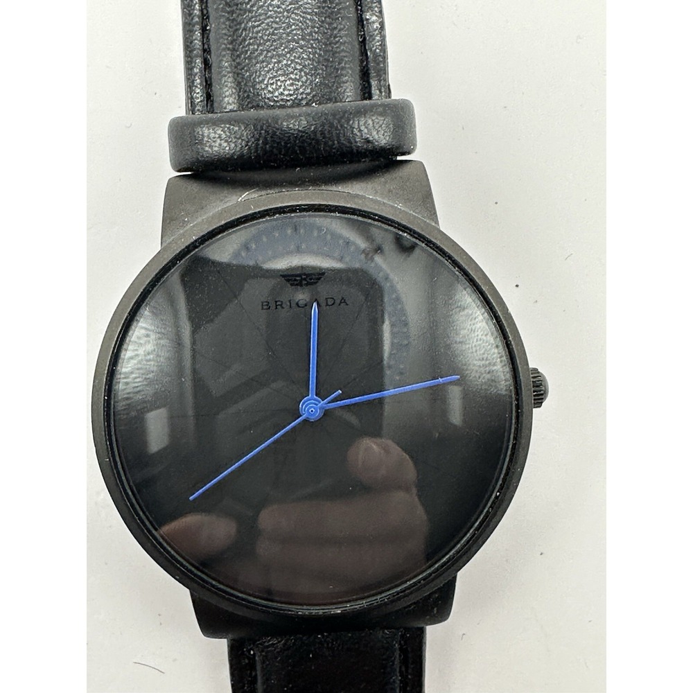 Brigada Watch New‎ Battery 41MM 8.5" Black Band Dial Case C11